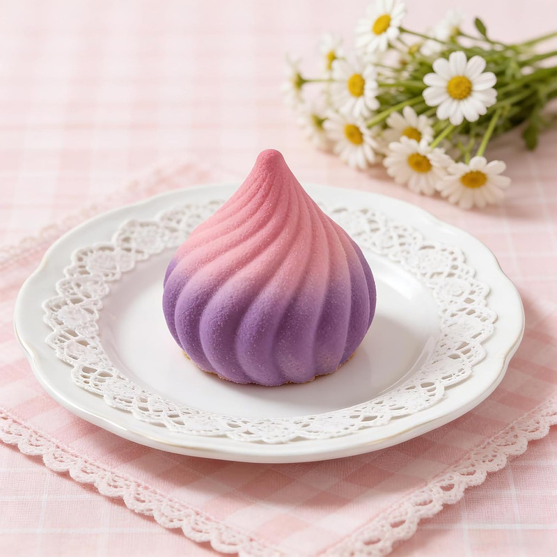 15-Cavity Silicone Spiral Molds, 3D Cone Onion Shaped Baking Molds for Mousse, C gallery
