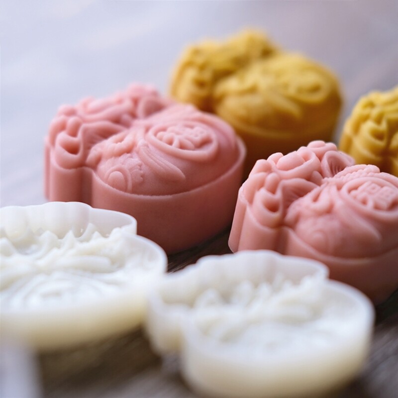 Mold with 2 Seals Mid-autumn Moon Cake Mold Set Pressed Cookie gallery