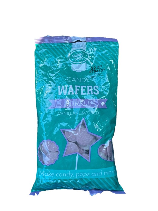 Make N Mold PURPLE VANILLA FLAVORED Candy Wafers BARK MELTABLES LOT OF 2