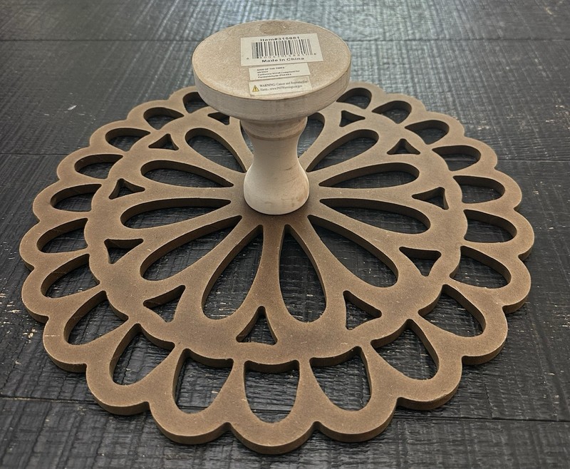 Wooden Cake Stand 14” Diameter approximately 5” tall gallery
