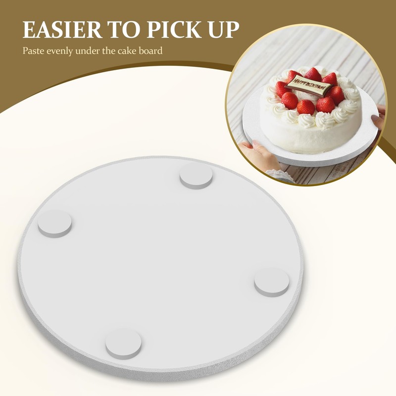 4 PCS 8" White Greaseproof Cake Drums Solid Board for Wedding Party Cakes gallery