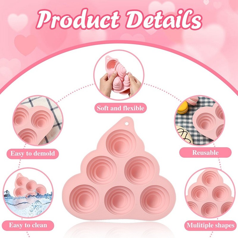 2x Silicone Mold Poop Shape Pink for Sugarcraft Chocolate Baking Tool Decorating gallery
