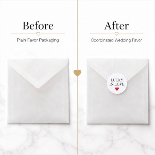 Lucky in Love Favor Stickers: 120 Wedding Envelope Seals - Matte Paper gallery