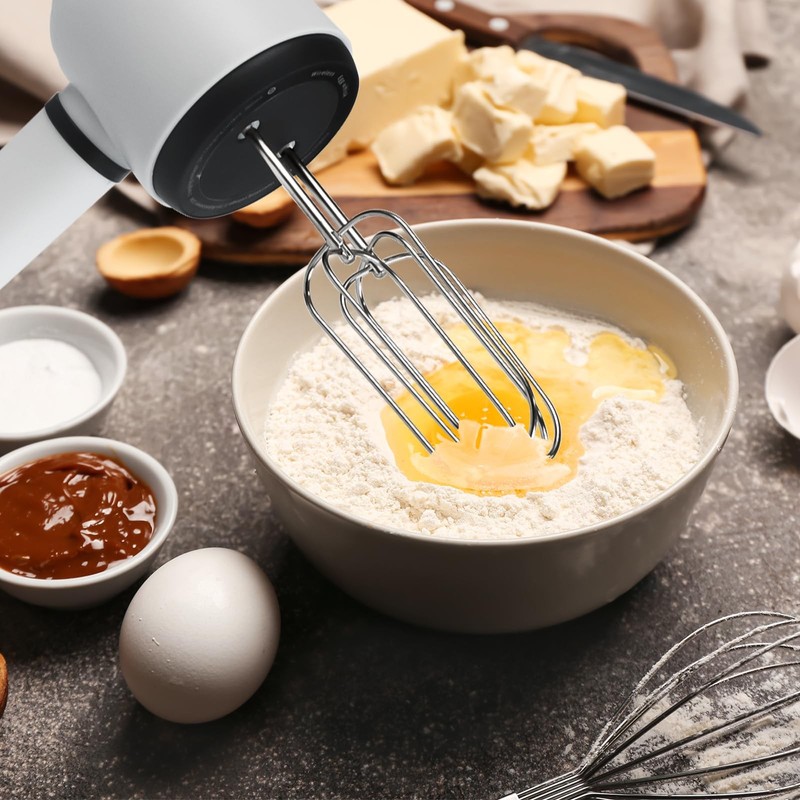 3 Speed Hand Mixer with Flex Edge Beaters | Auto-Scrape Design for Baking, Wh... gallery