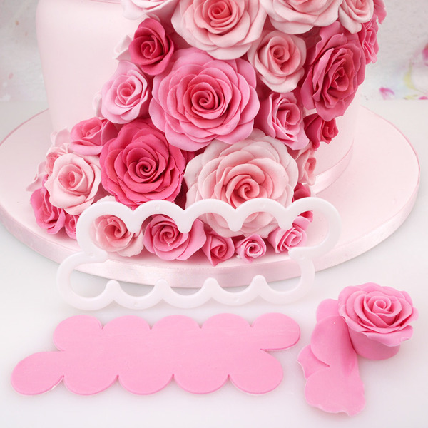FMM 'The Easiest Rose Ever' Cutter, Red Foam Former & 6 Inch Rolling Pin Set gallery