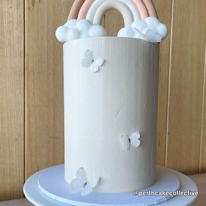 White Pre-cut Edible Wafer Paper Butterflies