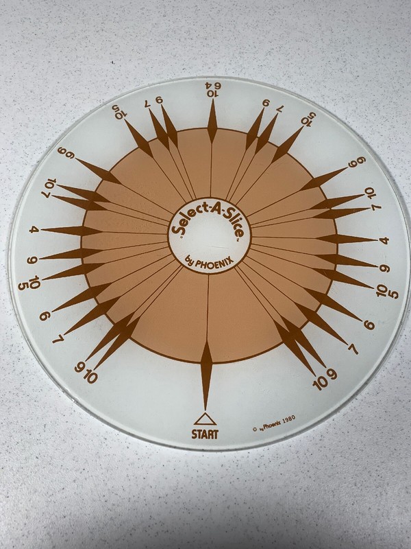 Select A Slice By Phoenix Glass Pie Cake Size Plate Platter 1980