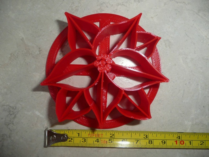 POINSETTIA DESIGN PATTERN CONCHA CUTTER MEXICAN SWEET BREAD STAMP USA PR4597 gallery