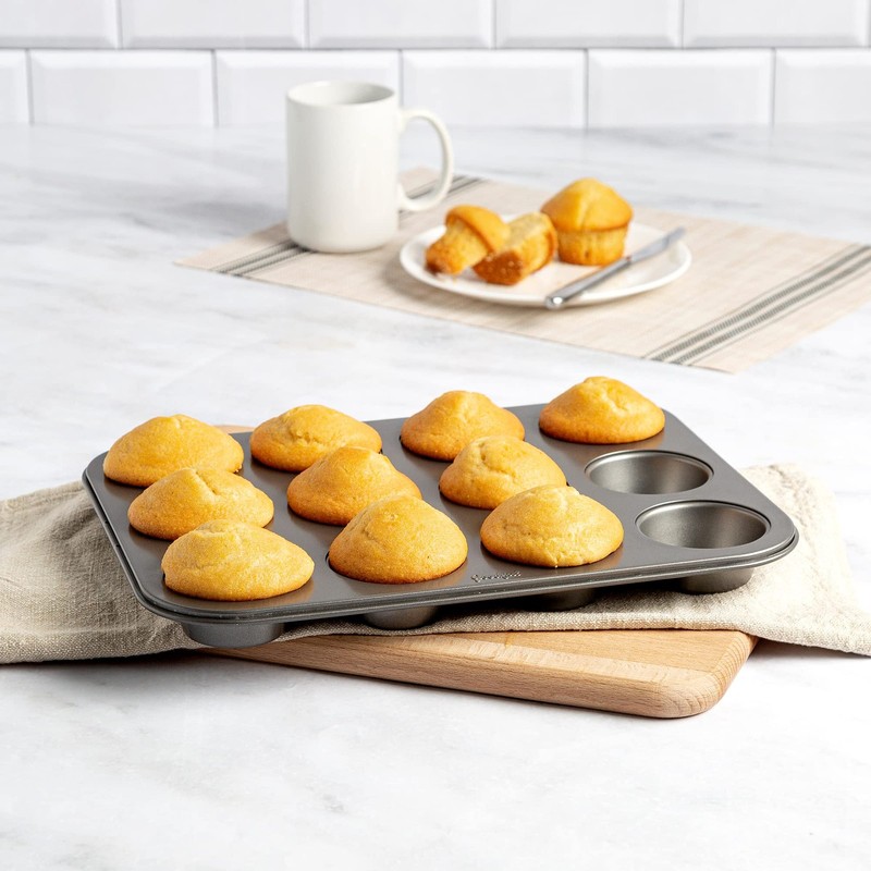 Goodful Nonstick Muffin Pan Set Heavy Duty Carbon Steel Quick Release Coating gallery