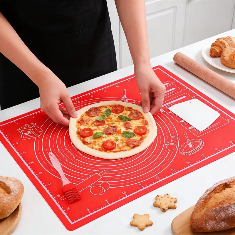 Silicone Rolling Mat 40*29.5CM Non Stick Pastry Fondant Dough Baking Mat Reuse gallery