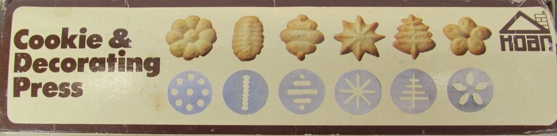 VTG Hoan Cookie Press Gun w 6 Design Discs & 6 Cake Decorating Tips | FREE SHIP gallery