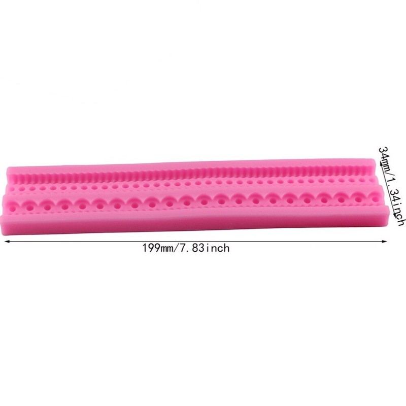 Silicone Pearl Border Mould Fondant Sugarcraft Candle Soap Clay Resin gallery