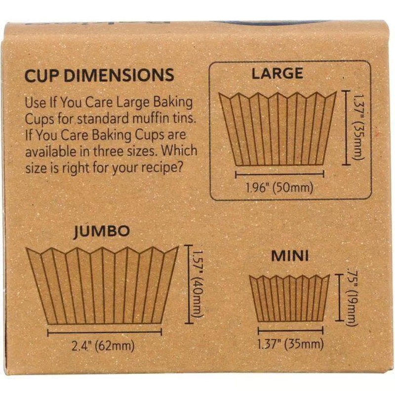 Unbleached Large Baking Cups, 60 ct, 3 pk gallery