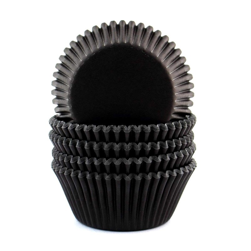 100 PCS Black Standard Size Cupcake Liners Paper Baking Cups Muffin Wrapper