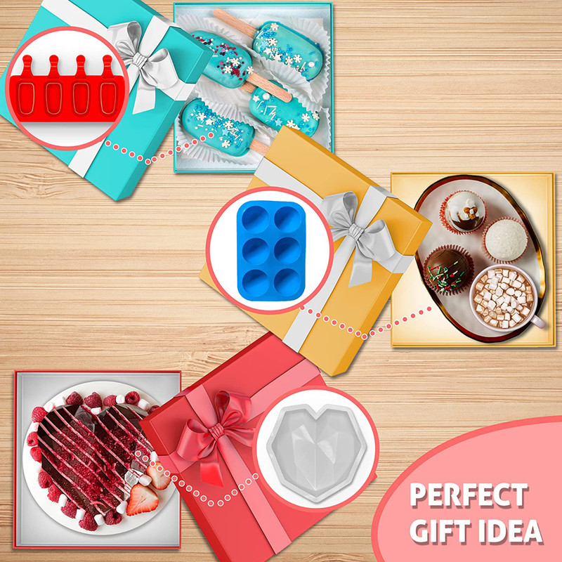 2 Pack Silicone Ice Cream Mold, Chocolate Candy Mold Homemade Popsicle Mold gallery