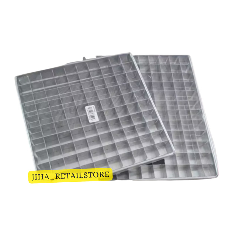Brownie Divider Pan 100 Grid |Aluminum Mold 25x25x3cm| Ideal for Baking & Meal gallery