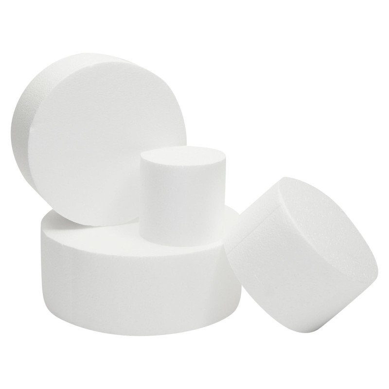 Foam Cake Dummy Set Reusable 4 Tier Display 4/6/8/10 Inch Pack of 4 gallery