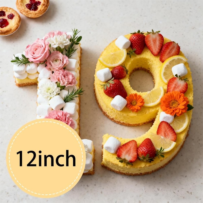 9 PCS 12 Inch Number Cake Mold 08 Stencil Flat Plastic Numerical Templates gallery