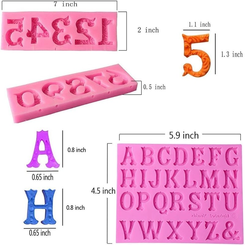Versatile 3D Fondant Molds in Pink - Perfect for Cakes, Chocolates, and Crafts gallery