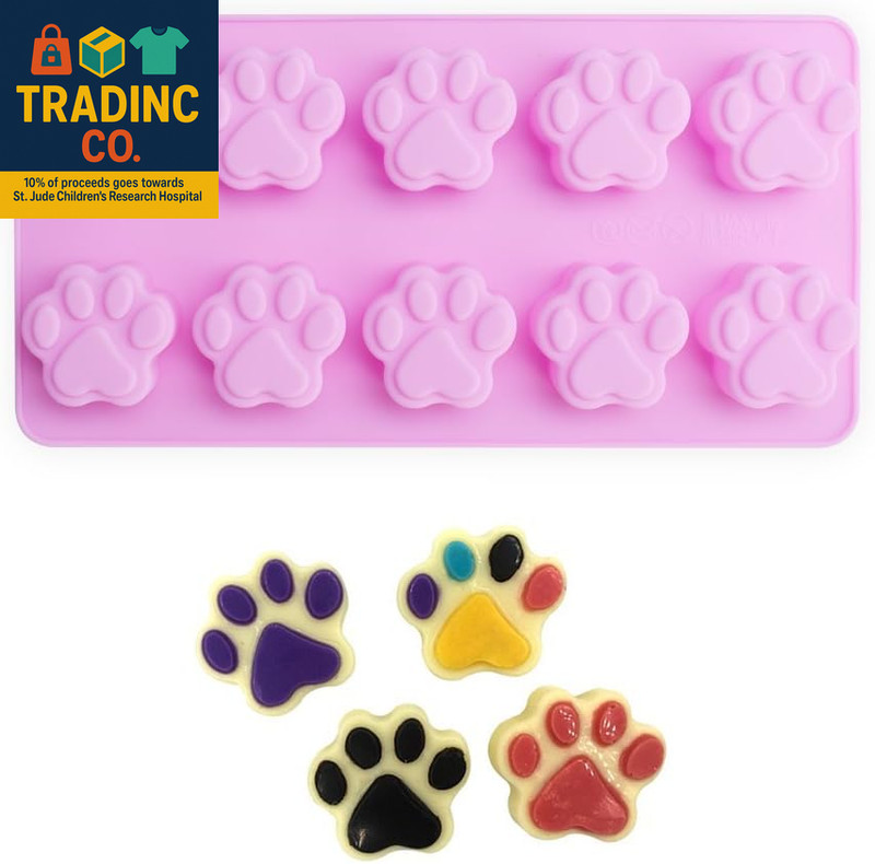 Puppy Dog Paw and Bone Silicone Molds, Non-Stick Food Grade Silicone Molds for C gallery