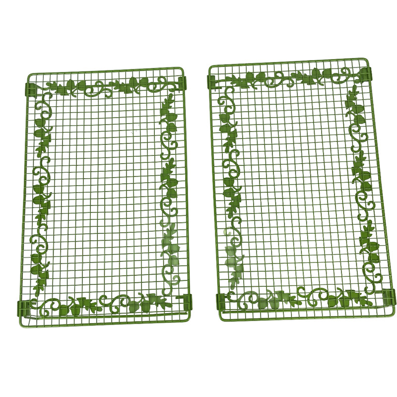 Temptations Stacking Botanical Wire Baking Cooling Racks Set of 2 Rectangular