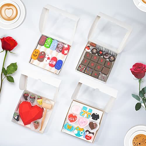 14pcs 9x9x2.5 Inches Bakery Boxes with Window Pie Boxes Breakable Heart Boxes... gallery