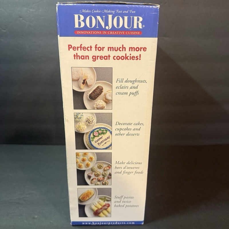 Bonjour Cookie Factory And Decorating Kit 39 Pieces Battery Operated Brand New gallery