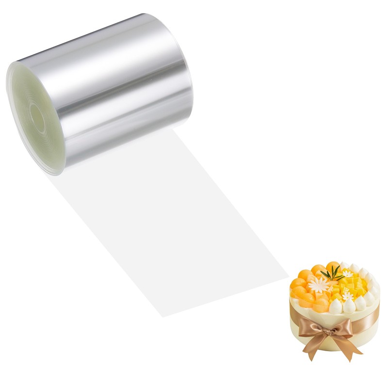 2 x 393.7 Inch Cake Collar, Acetate Sheets for Baking Clear Acetate Rolls