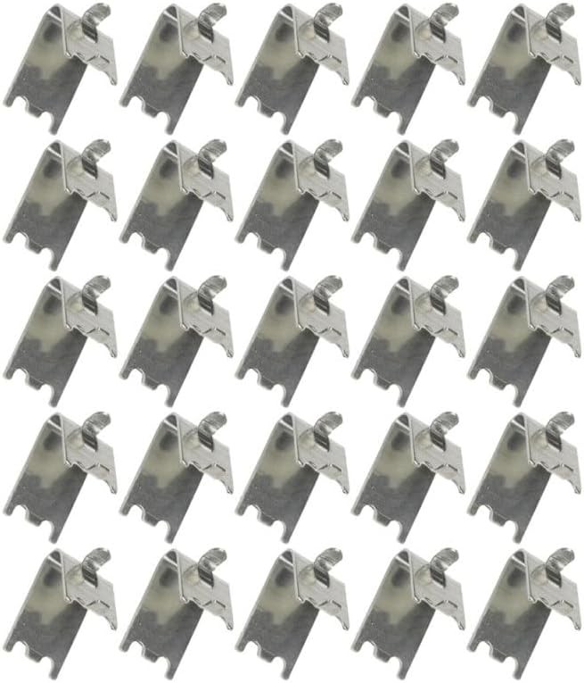 25pcs Stainless Steel Freezer Shelf Clips, Heavy Duty Refrigerator Shelf