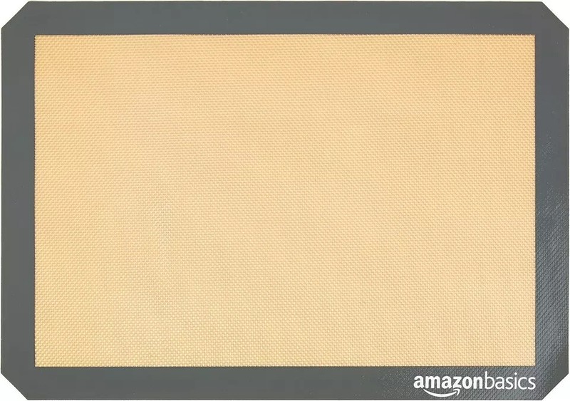 Amazon Basics Silicone, Non-Stick, Food Safe Baking 2-Pack, New Beige/Gray gallery