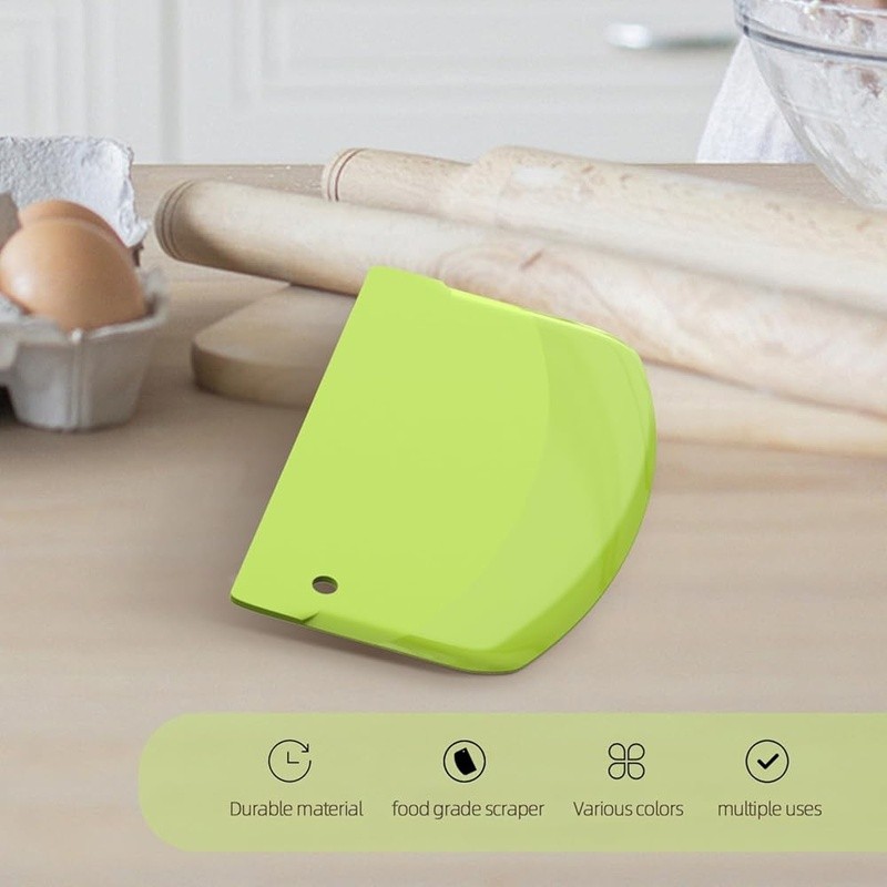 Dough Scraper Set 4PCS Flexible Food Safe PP Plastic Baking Tools Kitchen Cutter gallery