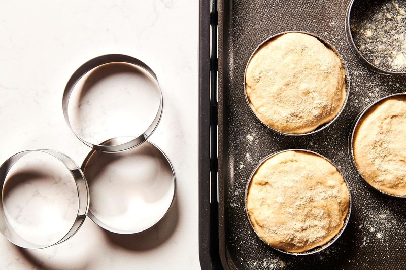 Baking Company English Muffin Rings, Stainless Steel, Round Set Of 12 For Cookin gallery