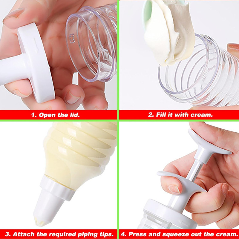 Dessert Decorating Syringe Set, Frosting Piping Kit, Cake Decorating Kit with Ca gallery