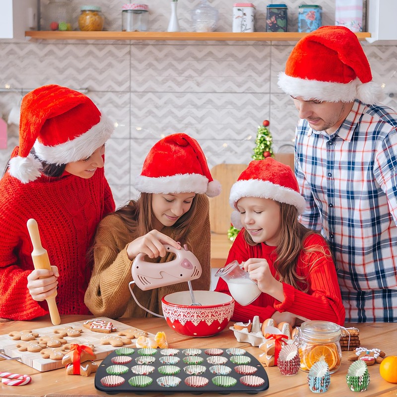 600 Pcs Mini Christmas Cupcake Paper Liners Muffin Baking Cups for Holiday gallery