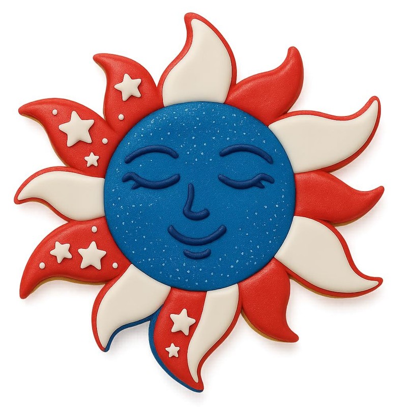 Mighty Gadget Celestial Sun Cookie Cutter & Stamp Set - 4x3.95 Inches gallery