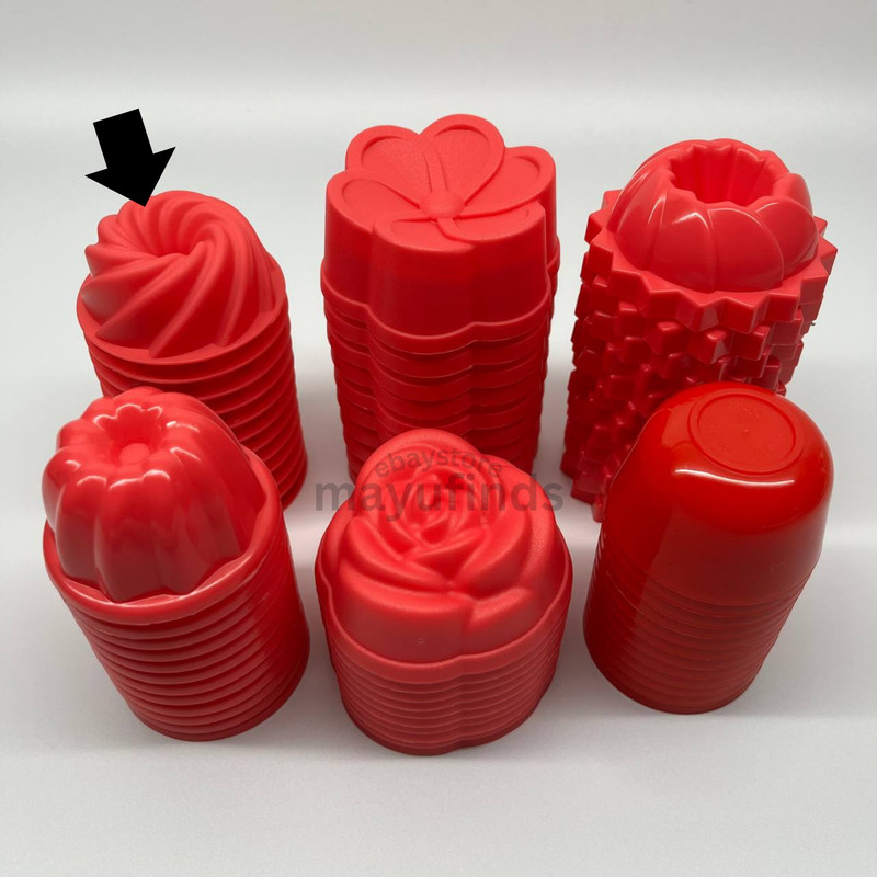 Steamed Press Mold Desserts Jelly Pudding Swirl Ring 36 60 72 96 pieces 5.5 cm gallery