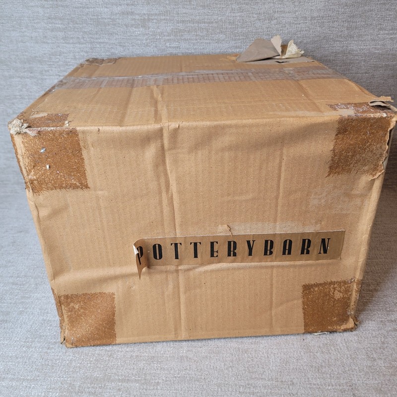 Retired Pottery Barn Mercury Glass & Stainless Pedestal Cake Stand 7" x 11" NEW gallery