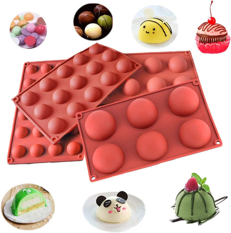 Semicircle Silicone Mold, Half Sphere Chocolate, Candy and Gummy Mold Teacake Ba gallery
