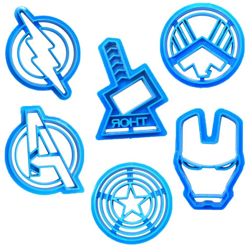 Plastic Cookie Cutters – 6 Pieces Fondant and Biscuit Cutter Set, Cartoon Imp…