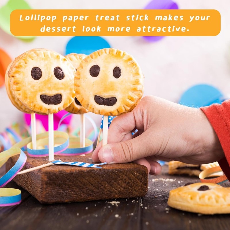 Versatile White Lollipop Sticks, 6-Inch Size for DIY Candy and Cupcake Toppers gallery