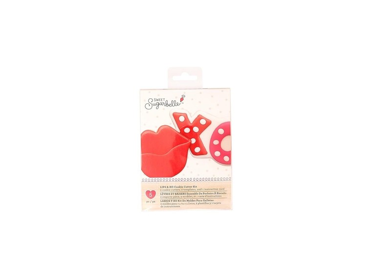 American Crafts, 2 Piece Cookie Cutters Lips and XO Valentine’s Day (3 Pack)