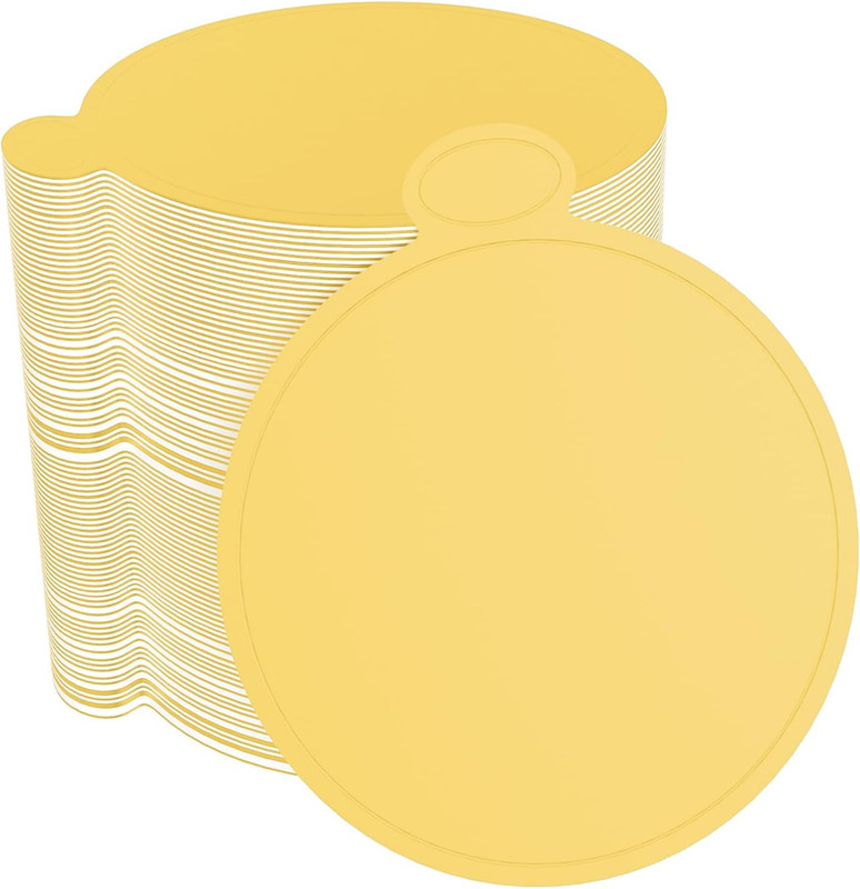 100 Pcs 3.1 Inch Mini Cake Boards Mousse Cupcake Base, Gold 8Cm gallery