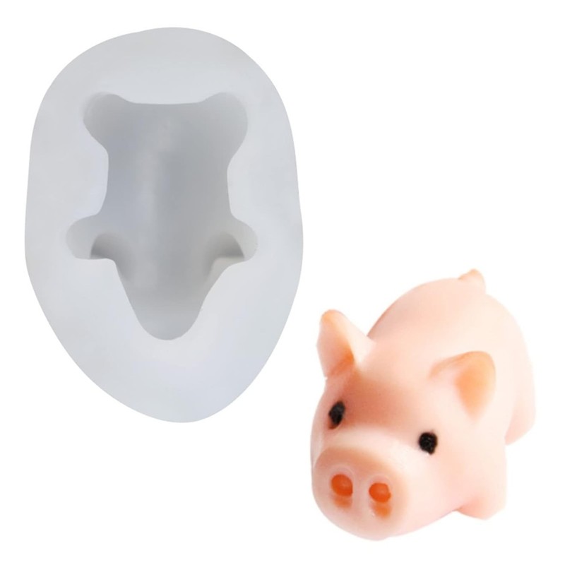 Silicone Cute Pig Candle Cake Baking Cake Decoration Fondant Chocolate Mold