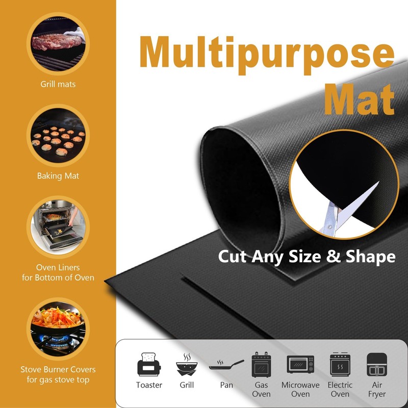 Oven Liners for Bottom of Oven, 2 Pack Large Thick Heavy 17" x 25", 2 gallery