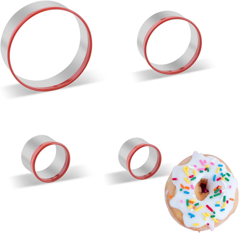 4Pcs round Cookie Cutter Set, Small Circle Cookie Cutter Size 1", 1.4", 2",3", S gallery