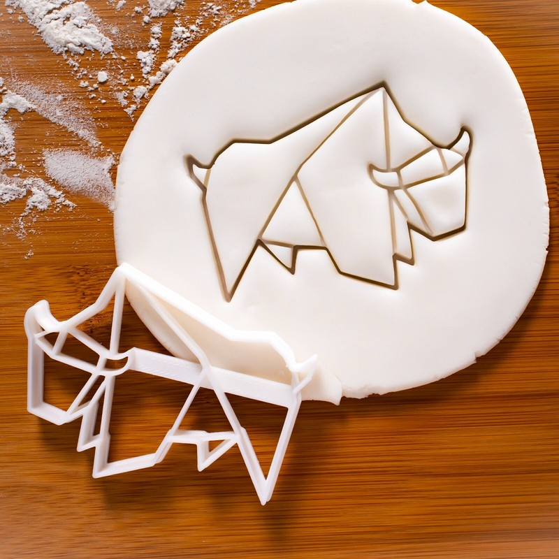 Origami Bull Cookie Cutter – animal wildlife taurus bullfighting stock market