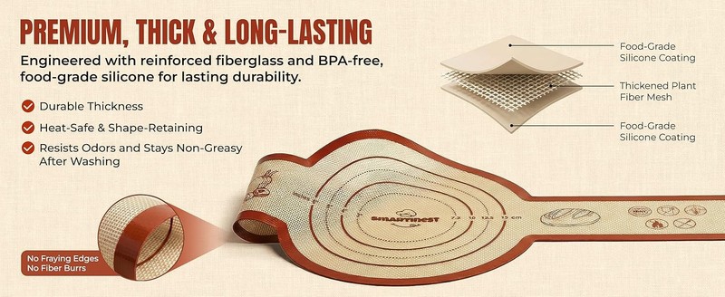Sourdough Silicone Bread Sling for Dutch Oven, 2PCS Non-Stick Reusable Baking gallery