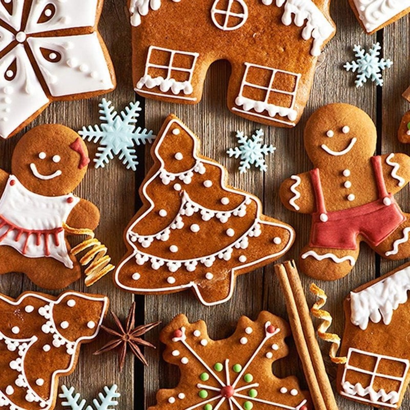 Juego de cortadores de galletas navideños - 5 moldes para galletas navideñas: mu gallery