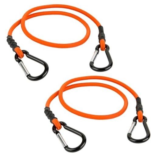 – 36” Carabiner Bungee Cord, 2 Pack – UV And Weather-Resistant 36″