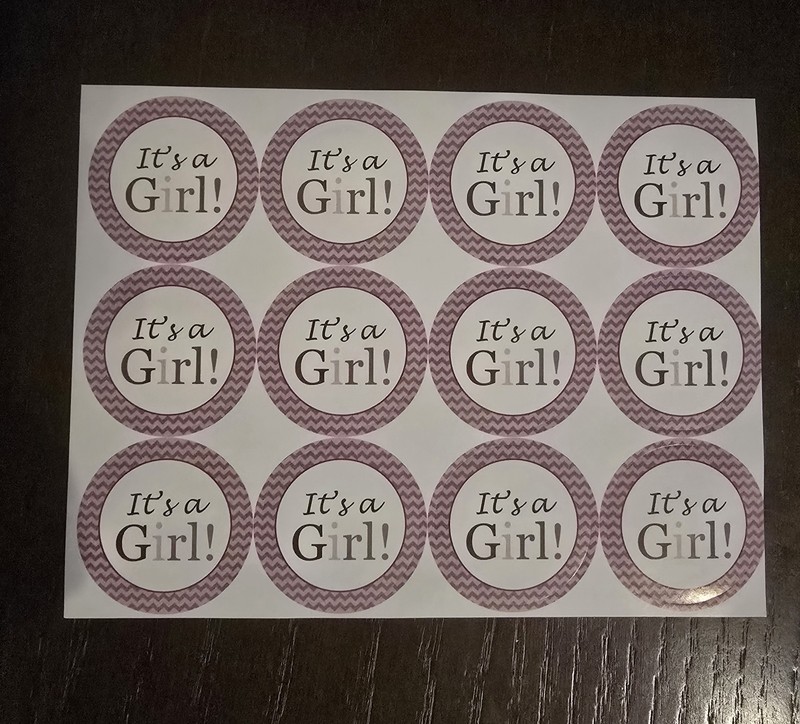 96 Pcs Mini Pink-Blue Pacifier & 96 Pc It's A Girl- Boy Stickers Baby Shower Lot gallery